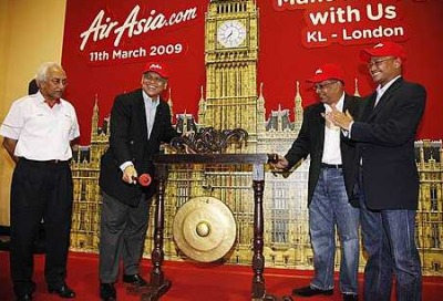 AirAsia X flies to London's Stansted Airport from the LCCT