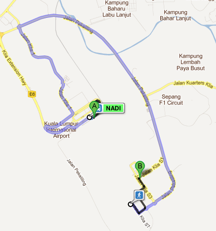 Bus route from KLIA to LCCt