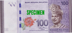 One Hundred Malaysia Ringgit (RM100)
