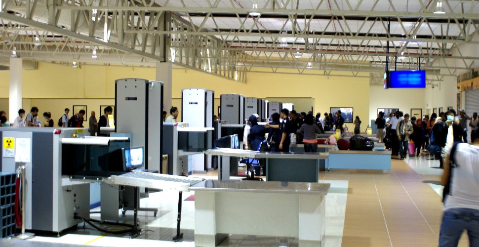 Security check counters at LCCT