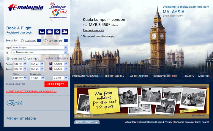 Malaysia Airlines Promotions