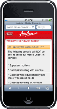 Mobile Check-In Step 1: Please read and ensure that you qualify for Mobile Check-In