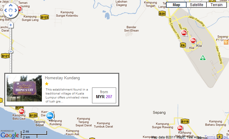 Map to Homestay Kundang