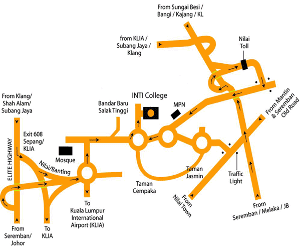 Map of KLIA LCCT areas