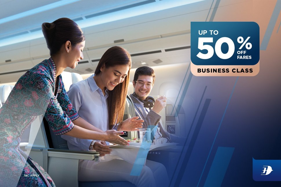Malaysia Airlines - Up to 50% fares off business class